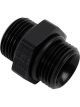 Earls Straight Aluminum Fitting Coupler Black -10 AN -10 AN