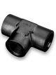 Earls Aluminum Tee Adapter Fitting Black 1/8
