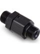 Earls Straight Aluminum Fitting Coupler Black -6 AN -6 AN Swivel