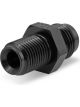 Earls Straight Fitting Adapter Black -6 AN 11/16-18