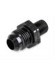 Earls Straight Aluminum Fitting Adapter Black -6 AN M12 x 1.5