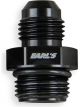 Earls Straight Aluminum Fitting Adapter Black -8 AN 3/8