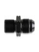 Earls Straight Aluminum Fitting Adapter Black -10 AN M20 x 1.5