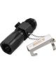 Earls Straight Aluminum Fitting Coupler -8 AN Male 3/8