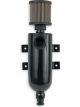 Earls Oil Breather Tank Aluminum Black Anodized Single -12 AN ORB