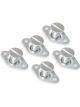 Earls Quick Fastener Quarter-Turn Fastener Flush Slotted Pack 5