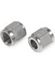 Earls Tube Nuts Stainless Steel Natural -4 AN Female Thread Pair