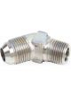 Earls 45 Degree Aluminum Fitting Adapter Natural -3 AN 1/8
