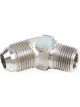 Earls 45 Degree Aluminum Fitting Adapter Natural -8 AN 3/8