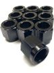Fragola Tube Nuts Fitting -8AN Aluminium Black Anodized Set of 10