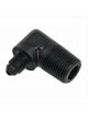 Fragola Fitting/Adapter AN to NPT 90 Degree Black -3 AN 3/8