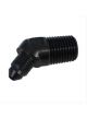 Fragola Fitting/Adapter AN to NPT 45 Degree Black -3 AN 1/4