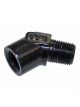 Fragola Fitting Coupler Union 45 Degree Black 1/8