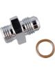 Fragola AN to Straight Cut Adapter Fitting Straight Chrome -6AN -6AN