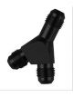 Fragola Y Fitting 12AN Male Inlet x 10AN Male Outlet Black