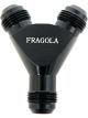 Fragola Y Fitting Flare To Flare Black Anodized -10 AN Male Threads