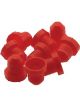 Fragola Fitting Cap -3 AN Male Plastic Red Set of 10