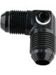 Fragola Fitting Coupler #8 Male 90 w/ 1/8 FPT Port Black