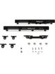 Holley EFI Hi-Flow Billet Fuel Rail Kit Aluminium Black -8 AN O-ring