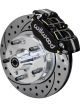 Wilwood Disc Brake Kit Cross Drilled 11in Black 4 Pot Caliper