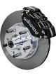 Wilwood Disc Brake Kit Solid Rotors 11in Black 4 Pot Caliper