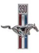 Scott Drake Emblem Passenger Side Fender Chrome/Red/White/Blue