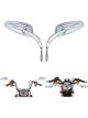 Attitude Rearview Mirror Teardrop Chrome 8mm stud For Sportster