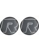 RTS Axle Decal Stick-on Plastic Moulded White Lettering Pair