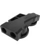 RTS Remote Oil Filter Head 13/16''-16 Thread AN12 ORB Ports Black