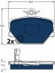 TRW Electric Blue Brake Pads