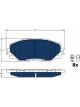 TRW Electric Blue Brake Pads