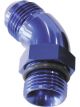 Aeroflow 45 Degree -12 ORB to -12AN Male Full Flow Adapter Blue