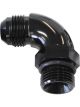 Aeroflow 90 Degree -8 ORB to -8AN Male Full Flow Adapter Black
