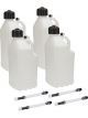 Allstar Performance Utility Jug 5 Gal w/ Filler Hose Clear Pack 4