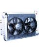 Dewitts Radiator w/ Fans For Camaro 67-69 BBC Automatic Trans Raw