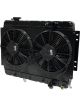 Dewitts Radiator w/ Fans For Chevelle 68-72 Automatic Trans Black