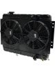 Dewitts Radiator w/ Fans For Chevelle 68-72 LS Manual Trans Black