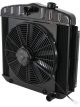 Dewitts Radiator w/ Fans For 55-57 Chevy LS Automatic Trans Black