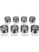 Mahle Piston Set with Rings For Ford 6.0L Diesel Pack of 8