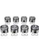 Mahle Piston Set with Rings For Ford 6.0L Diesel Pack of 8