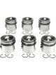 Mahle Piston Set with Rings For Dodge 5.9L Cummins Pack of 6