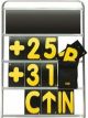 OMP Racing Pit Board 4 Row Alum Frame 100x72cm