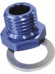 Aeroflow Metric Port Reducer M12 x 1.5 to 1/8 Inch Blue Finish.