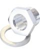 Aeroflow Metric Port Reducer M16 x 1.5 to 1/8 Inch Silver