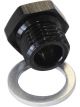 Aeroflow Metric Port Reducer M18 x 1.5 to 1/8 Inch Black