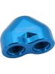 Aeroflow Billet 3 Port ORB U-Block Blue 2 x -12 ORB 1 x -16 ORB