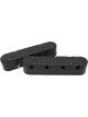 Aeroflow 2 Piece Retro Smooth Valve Cover Set Black For GM LS