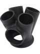 Aeroflow 4 into 1 Round Turbo Merge Collector with 1-1/4
