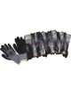 Aeroflow Medium Mechanic Gloves Twelve Pair Black Nitrile Foam