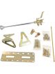 Lokar Case-Mount Transmission Shifter 16.000 in. Single Bend Brushed